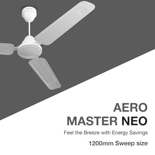 LEDVANCE Aero Master Neo 1200mm Ceiling Fan for Living Room | BLDC Fan | BEE Star Rated Energy Efficient Fan | 2X Runtime on Inverter | High Air Delivery | Operates Silently | 3 Year Warranty (White) - Image 9
