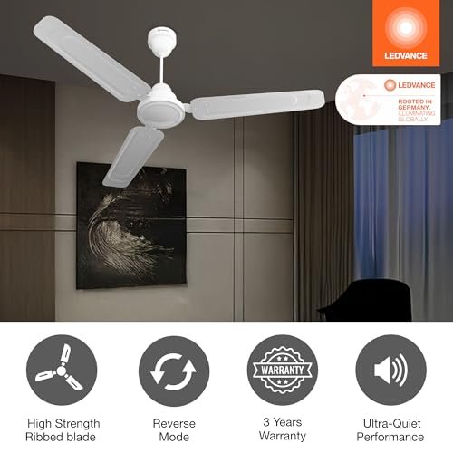 LEDVANCE Aero Master Neo 1200mm Ceiling Fan for Living Room | BLDC Fan | BEE Star Rated Energy Efficient Fan | 2X Runtime on Inverter | High Air Delivery | Operates Silently | 3 Year Warranty (White) - Image 7