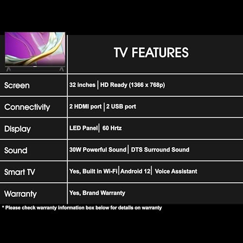 Foxsky 80 cm (32 inches) HD Ready Smart LED TV 32FS-VS (Black) - Image 8