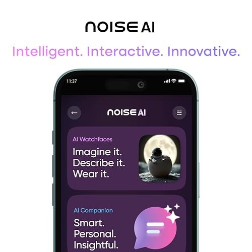 Noise Pro 6 Smart Watch:Intelligent AI, Endless AI Watch Faces, AI Companion, 1.85” AMOLED, EN2 Processor, Nebula UI 2.0, Emergency SOS, Compatible with iOS & Android(Jet Black) - Image 6