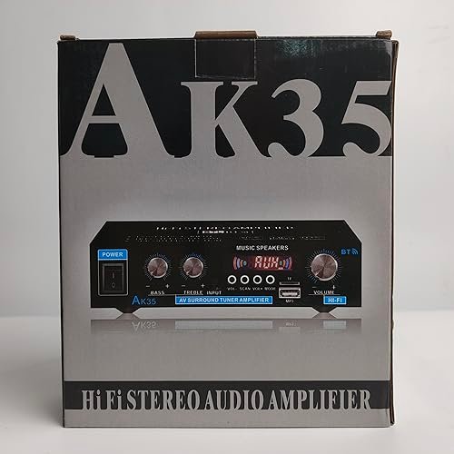 AK35 Mini Bluetooth 5.0 Stereo Digital Amplifier 300 W HiFi Power Amplifier with Bass, Treble Tuner for Home Speaker - Image 6