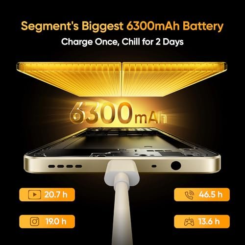realme NARZO 80 Lite 4G (Beach Gold, 4GB+64GB) | 6300mAh Segment's Biggest Battery | 7.94mm Slim Design | 300% Ultra Volume | Pulse Light: 9 Colors, 5 Glow Modes | Ai Assist - Image 16