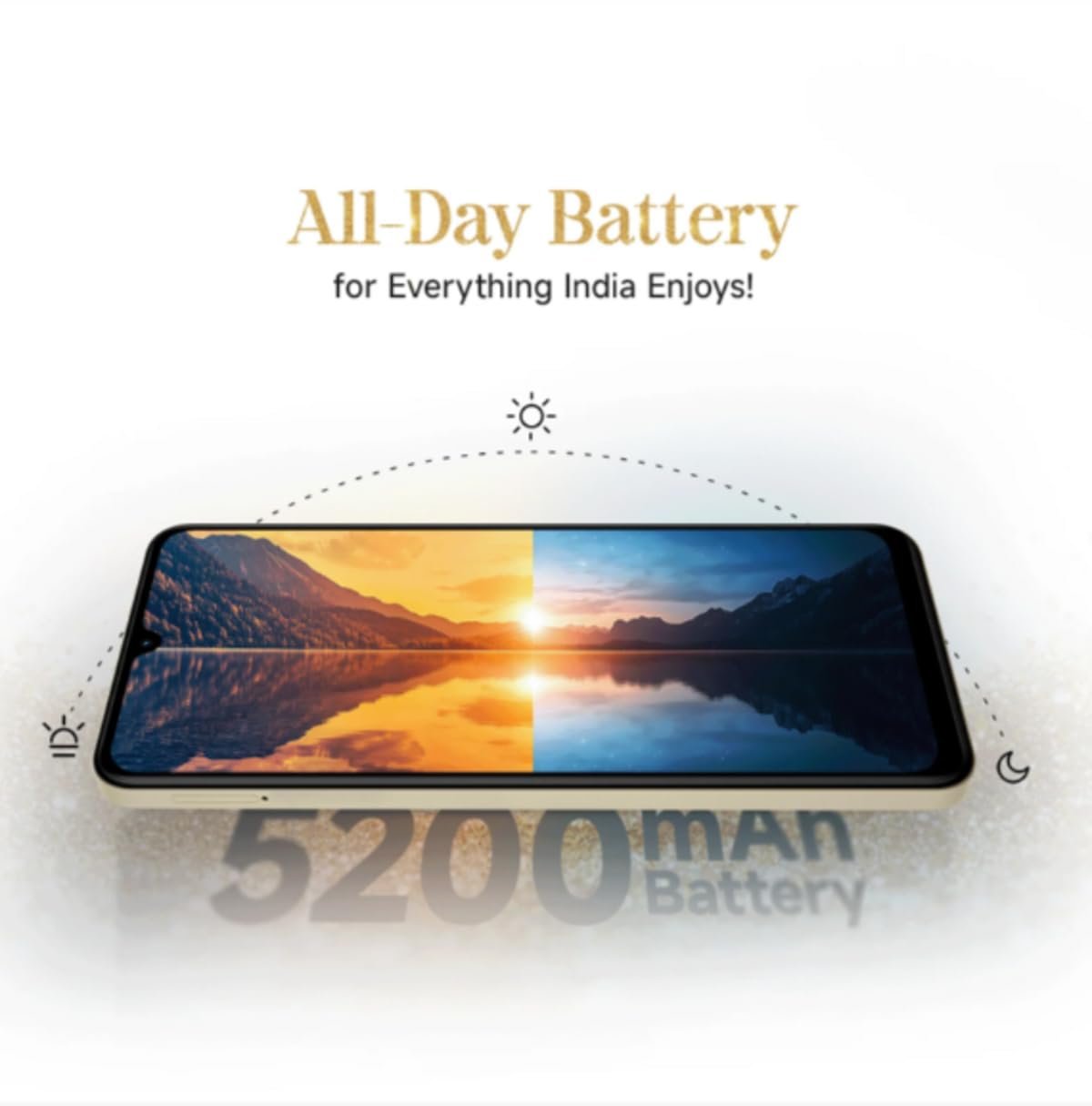 Redmi A5 Jaisalmer Gold (4GB RAM 128GB Storage) | Royale Design | Segment's Largest 17.47cm(6.88) and Smoothest 120Hz Display | 5200mAh Large Battery | Expandable Storage up to 2TB - Image 3