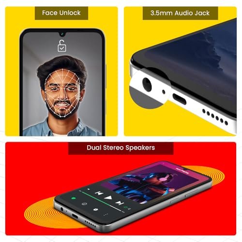 Lava O3 (Glossy White, 3 GB RAM, 64 GB Storage) | Biggest 6.75" HD+ Display | 13MP AI Dual Rear Camera | 5000 mAh Battery | Secure Face Unlock | Fingerprint Reader | Charger & Phone-Cover in Box - Image 6