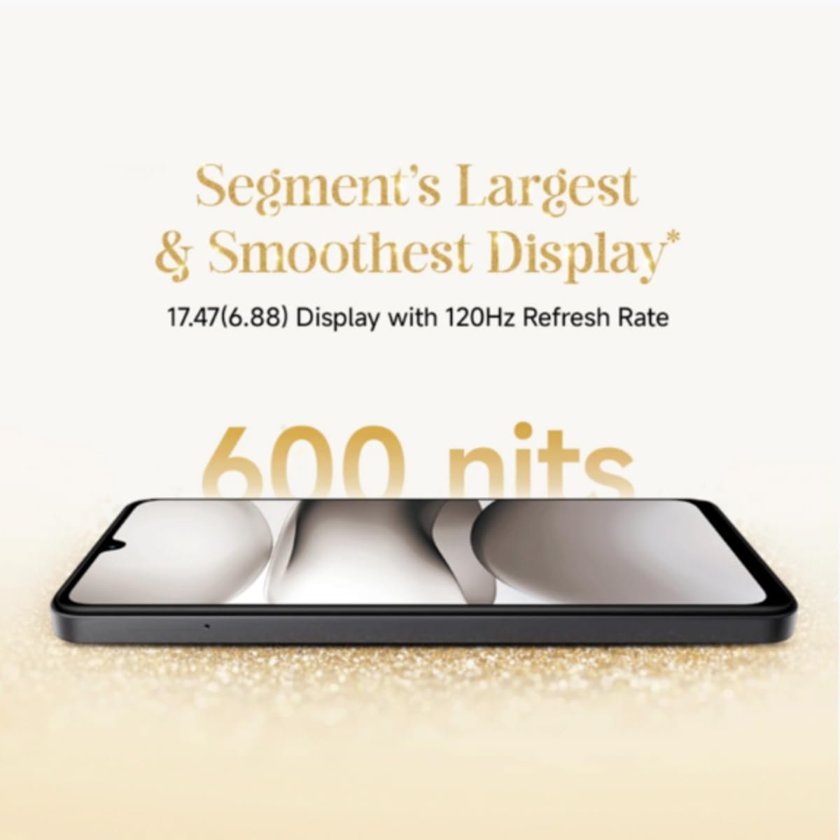 Redmi A5 Jaisalmer Gold (4GB RAM 128GB Storage) | Royale Design | Segment's Largest 17.47cm(6.88) and Smoothest 120Hz Display | 5200mAh Large Battery | Expandable Storage up to 2TB - Image 9