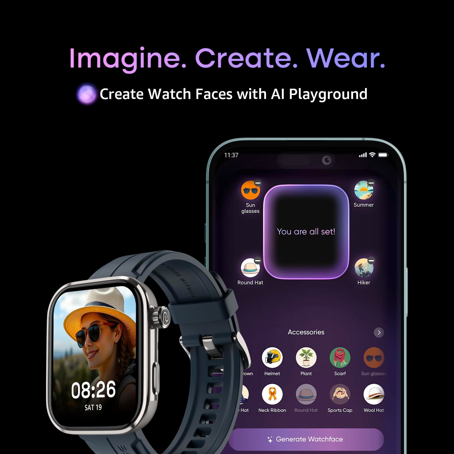 Noise Pro 6 Max Smart Watch:Intelligent with Noise AI, Endless AI Watch Faces, AI Companion, 1.96” AMOLED, Stainless Steel Build, Built-in GPS, 5 ATM, EN2 Processor, for iOS & Android(Chrome Black) - Image 8