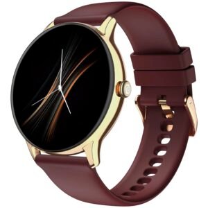 Noise Twist Go Smart Watch 1.39" Display, TruSyncᵀᴹ BT Calling, Glossy Metal Finish, 150+ Watch Faces, IP68, Sleep Tracking, 100+ Sports Modes, Smart Watch for Men and Women (Gold Wine)