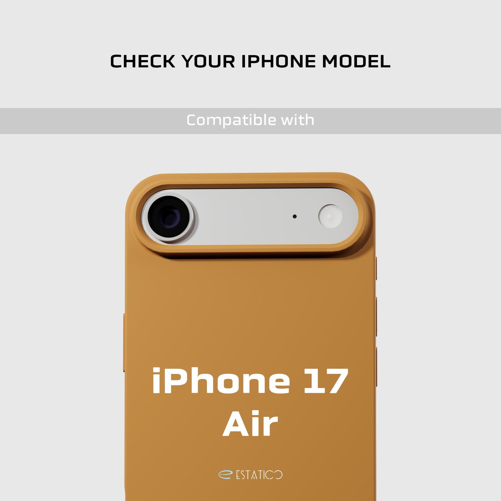 ESTATICO Cloud Matte Back Cover Compatible with iPhone 17 Air (Dust Gold) | Feather-Light TPU Protection | Shockproof & Anti-Slip | Smooth Soft-Touch Finish | Slim & Durable Design - Image 2