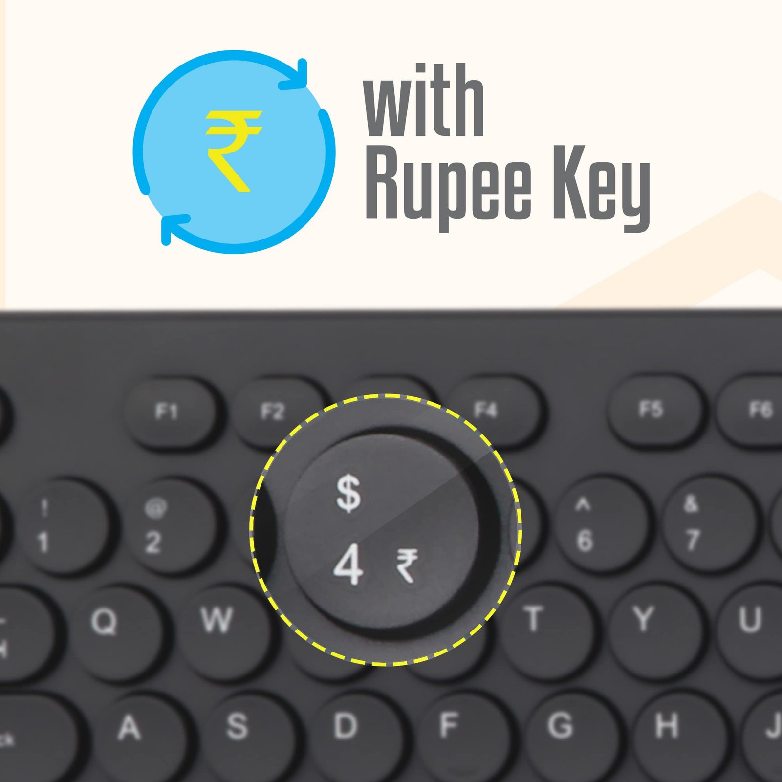 Zebronics K24 Wired USB Keyboard, 104 Keys, Long Life 8 Million Keystrokes, Silent & Comfortable Use, Slim Design, Retractable Stand, 1.5 Meter Textured Cable, UV Coated keycaps - Image 7