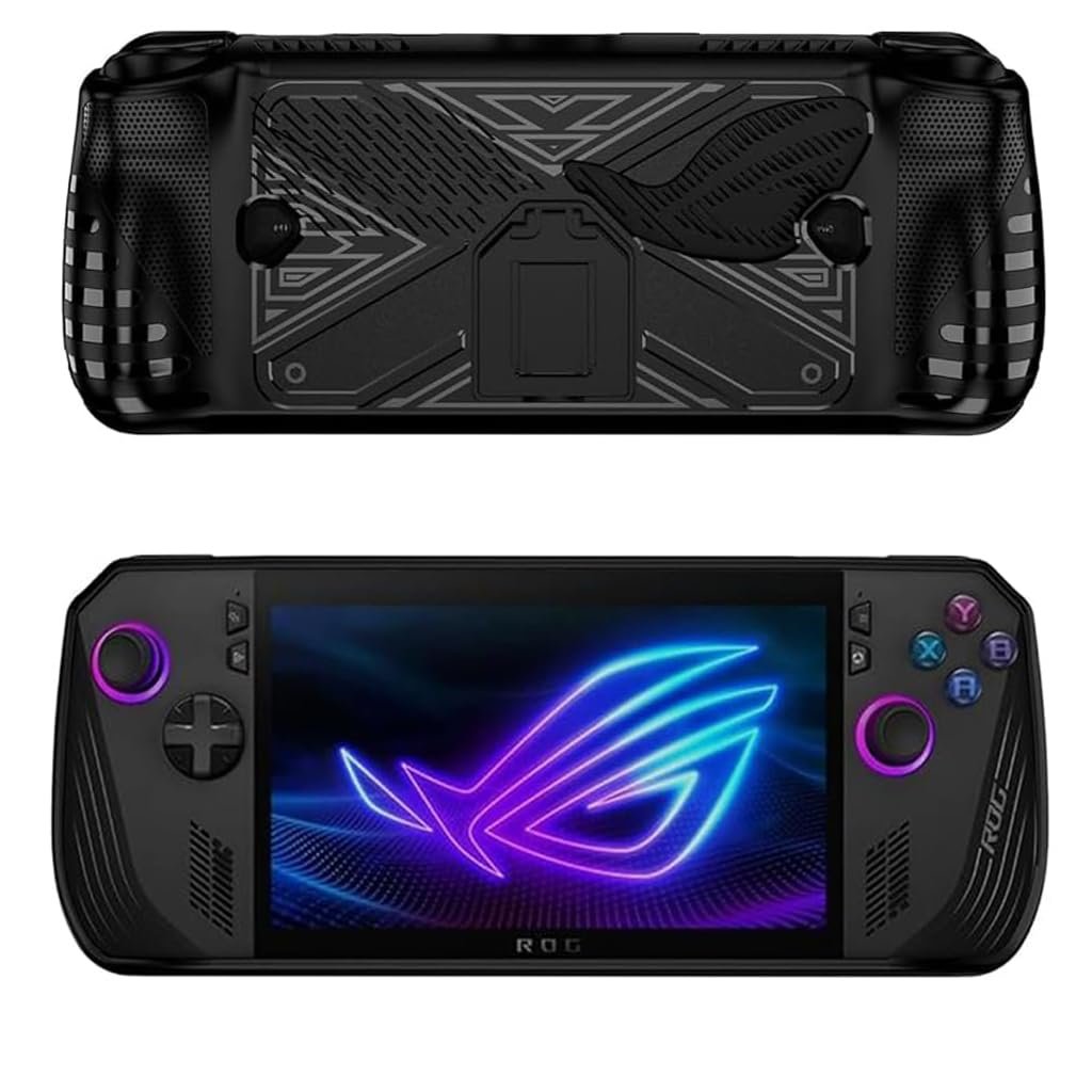 ZORBES® Protective Case for ASUS ROG Ally X Gaming Console,Anti-Scratch TPU Cover with Folding Kickstand,Non-Slip Protective Case Skin Cover Handheld Not Included Rog-Ally