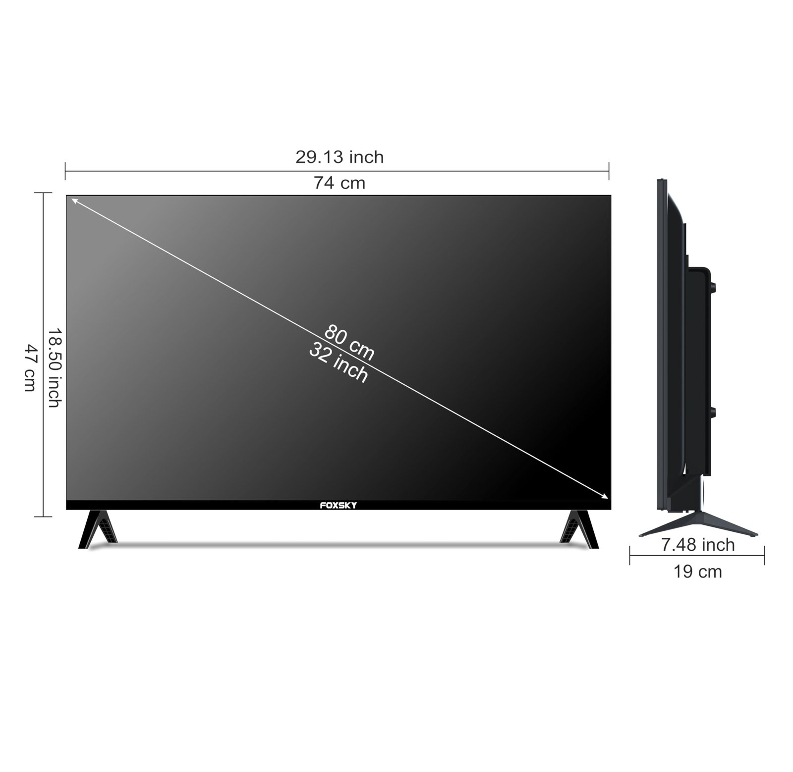 Foxsky 80 cm (32 inches) HD Ready Smart LED TV 32FS-VS (Black) - Image 14