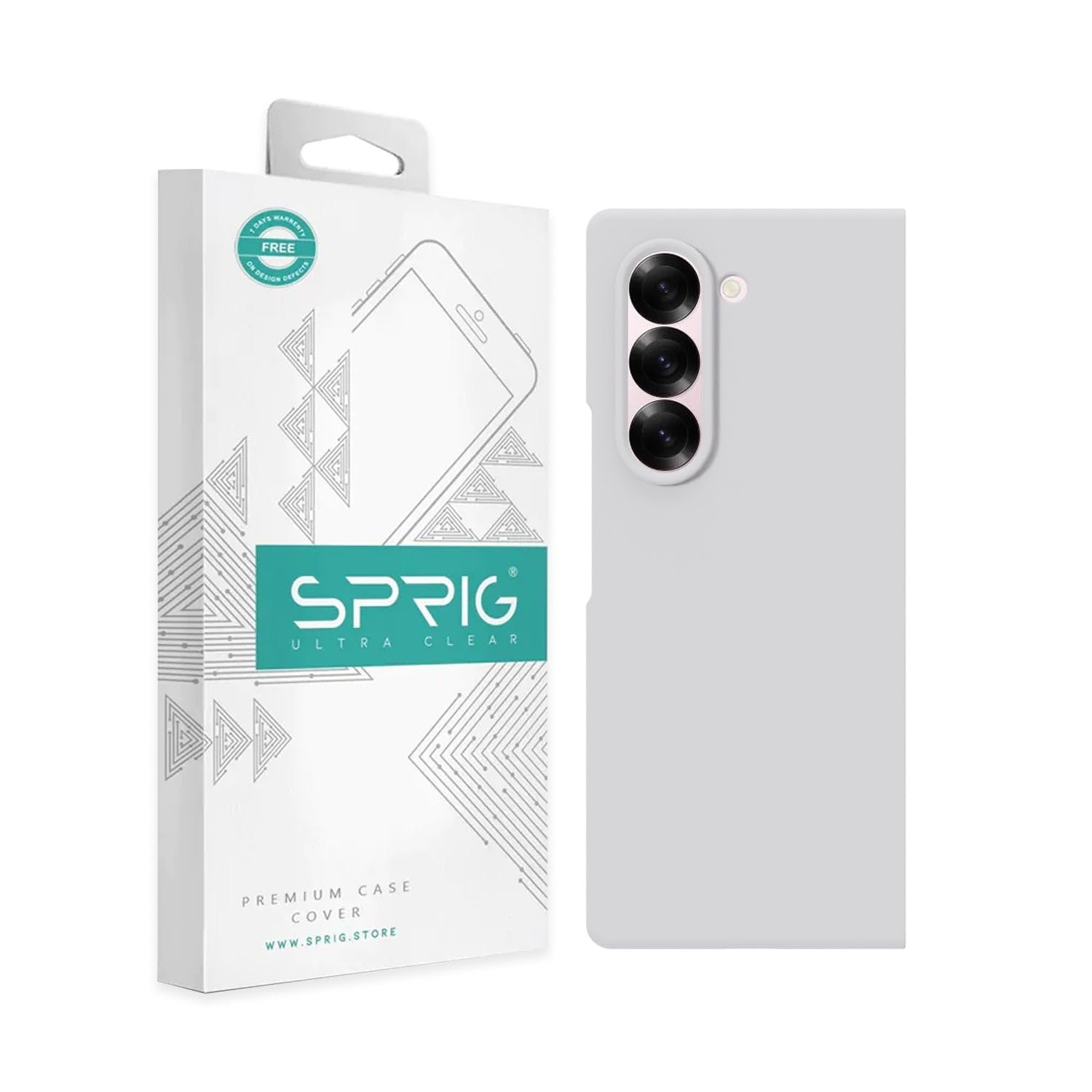 SPRIG Compatible with Samsung Galaxy Z Fold 6 Premium SilkTone Back Cover Drop Tested Shock Proof Mobile Case for Men, Women, Boys and Girls with Camera Protection (White)