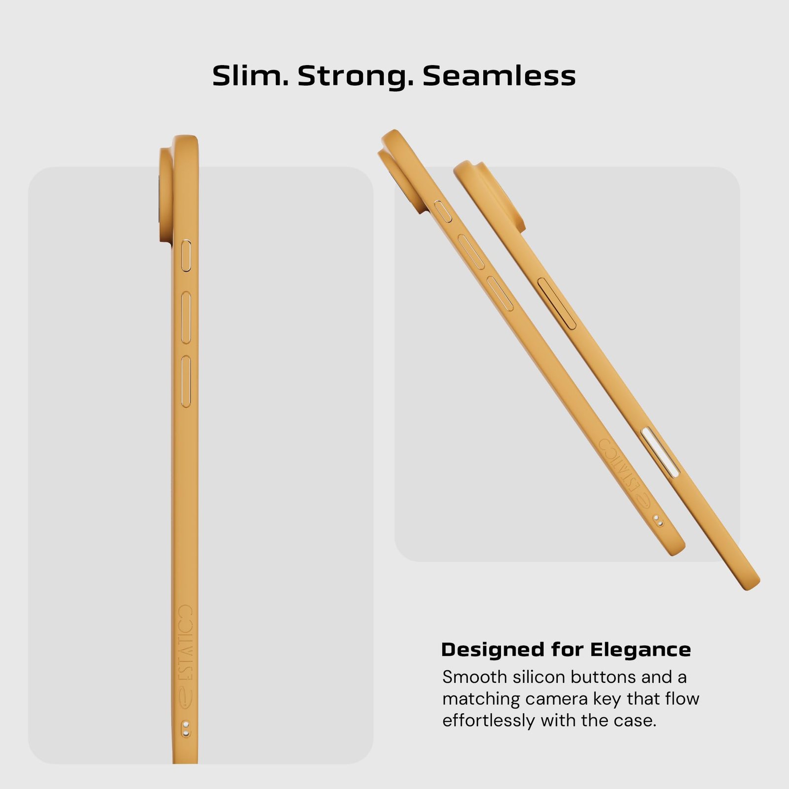 ESTATICO Cloud Matte Back Cover Compatible with iPhone 17 Air (Dust Gold) | Feather-Light TPU Protection | Shockproof & Anti-Slip | Smooth Soft-Touch Finish | Slim & Durable Design - Image 6