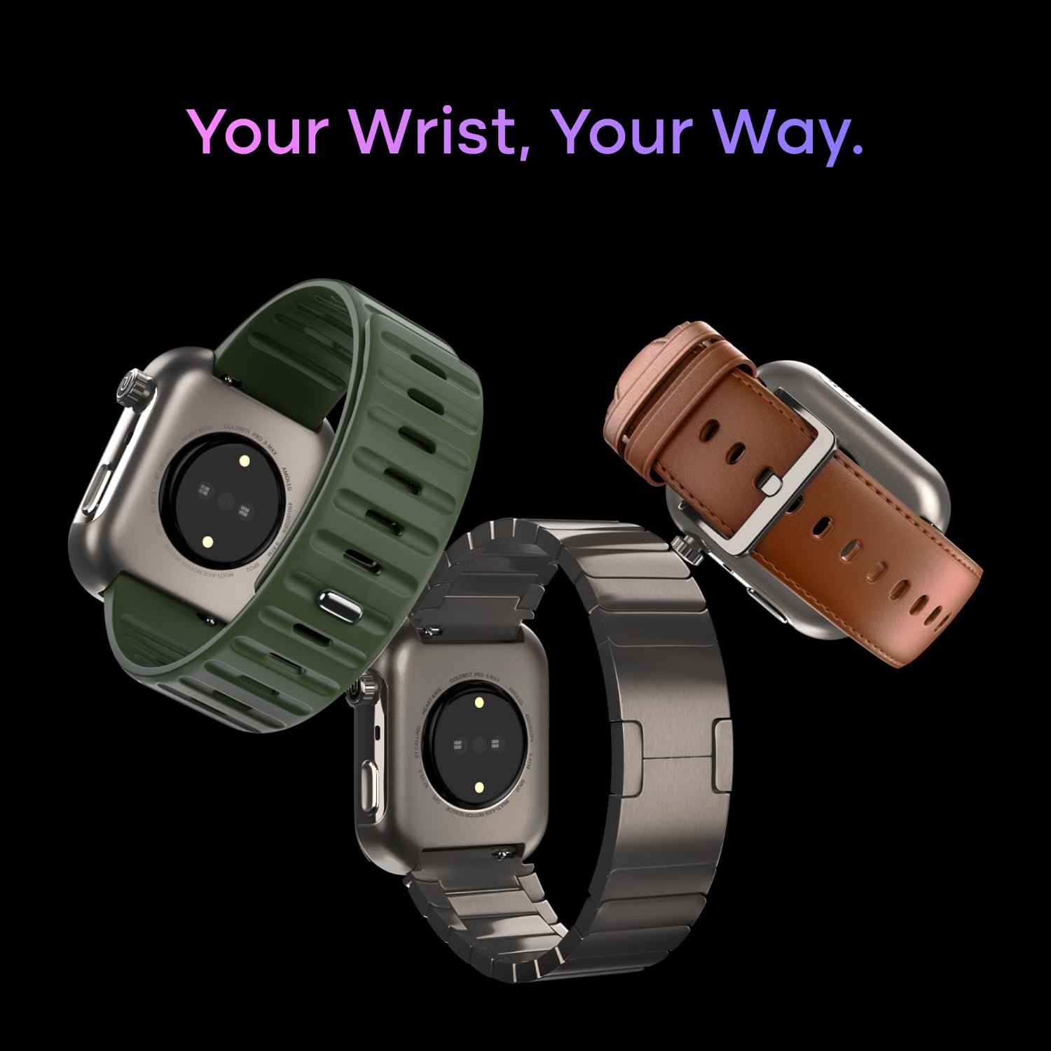 Noise Pro 6 Max Smart Watch:Intelligent with Noise AI, Endless AI Watch Faces, AI Companion, 1.96” AMOLED, Stainless Steel Build, Built-in GPS, 5 ATM, EN2 Processor, for iOS & Android(Chrome Black) - Image 4