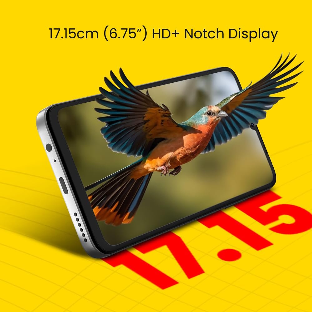 Lava O3 (Glossy White, 3 GB RAM, 64 GB Storage) | Biggest 6.75" HD+ Display | 13MP AI Dual Rear Camera | 5000 mAh Battery | Secure Face Unlock | Fingerprint Reader | Charger & Phone-Cover in Box - Image 5