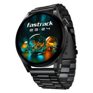 Fastrack Radiant FX4 1.51" AMOLED Metal Smart Watch with Single Sync BT Calling, Functional Crown, All-Round Health Tracking, 100+ Sports Modes, IP68 – Smartwatch for Man & Woman (Black)
