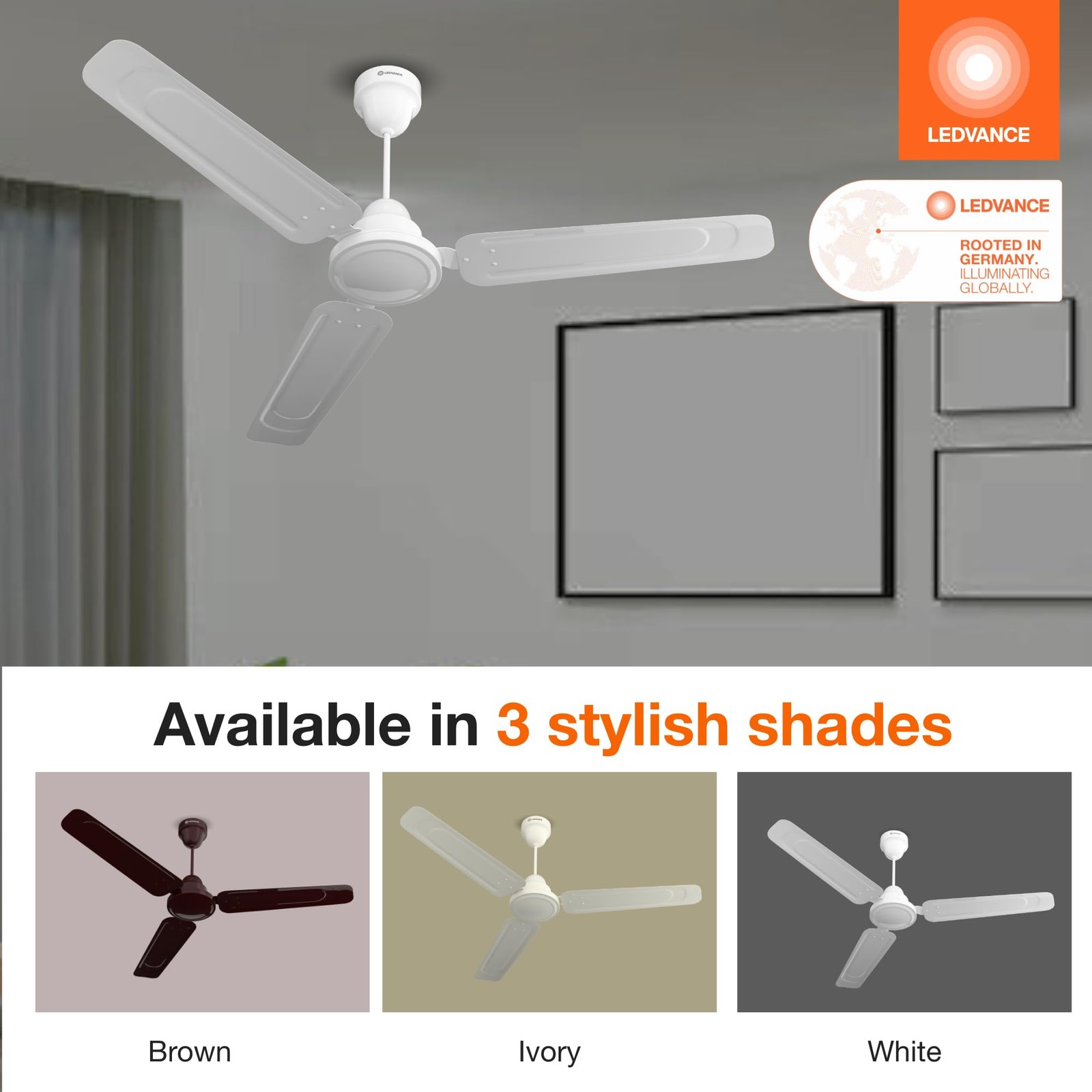 LEDVANCE Aero Master Neo 1200mm Ceiling Fan for Living Room | BLDC Fan | BEE Star Rated Energy Efficient Fan | 2X Runtime on Inverter | High Air Delivery | Operates Silently | 3 Year Warranty (White) - Image 4
