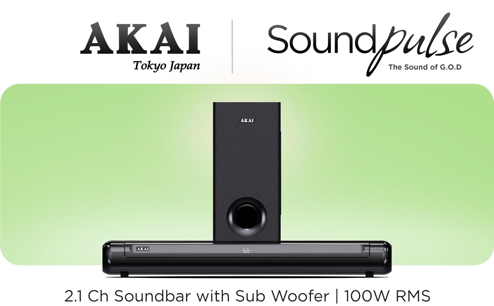 AKAI Soundbar Home Theatre 100W with Remote - 1 Year Warranty | 2.1 Channel Sound Bar with 5.25" Sub-Woofer | HDMI ARC, V5.3 Bluetooth, USB, Aux Input | Supports TV, PC & Smartphone (SigmaX-100) - Image 7