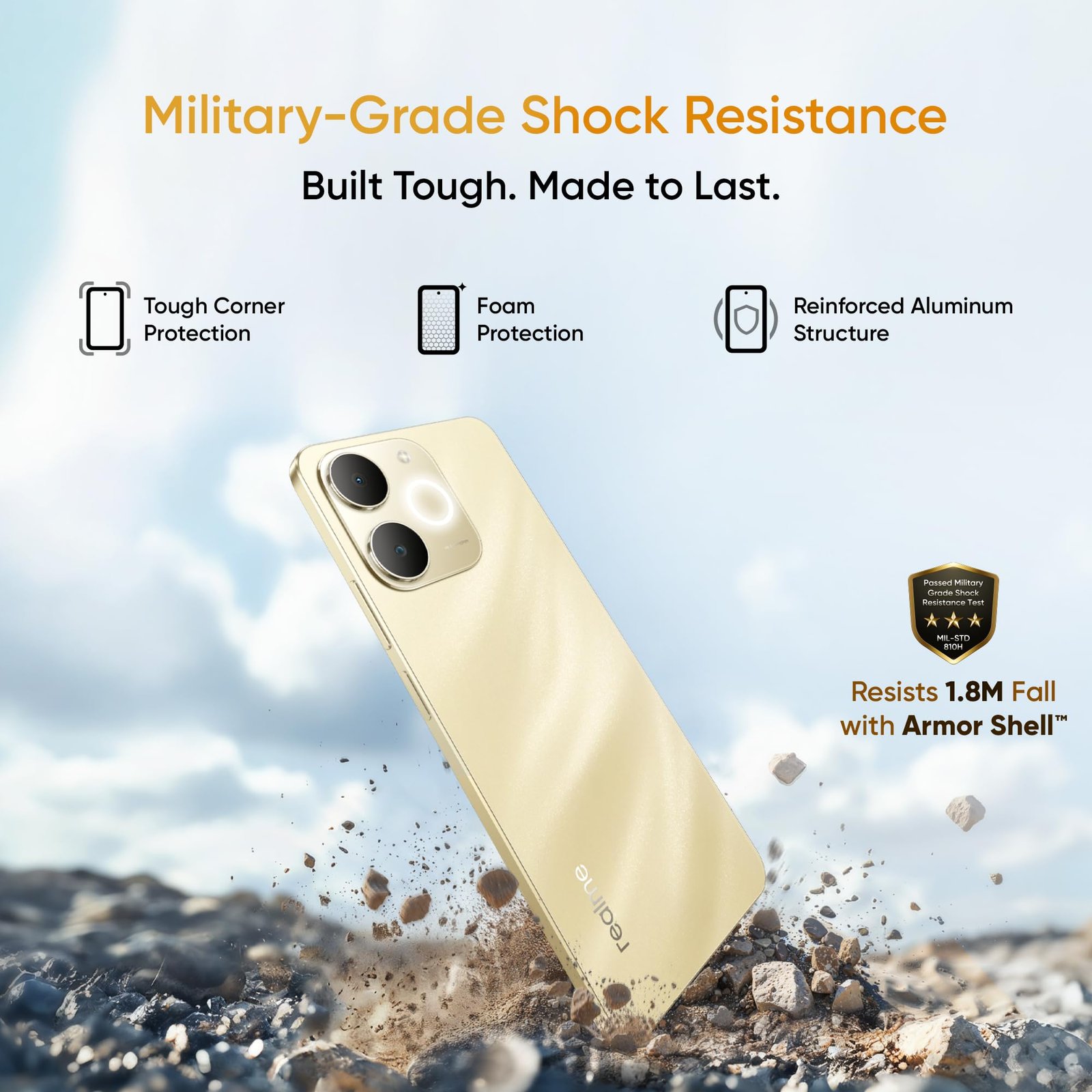 realme NARZO 80 Lite 4G (Beach Gold, 4GB+64GB) | 6300mAh Segment's Biggest Battery | 7.94mm Slim Design | 300% Ultra Volume | Pulse Light: 9 Colors, 5 Glow Modes | Ai Assist - Image 9