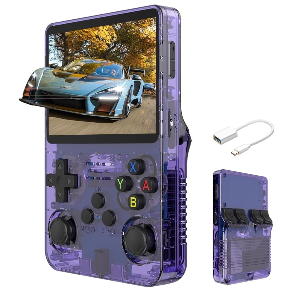 New World R36S Retro Handheld Video Game Console 3.5 inch Retro Handheld Video Games Consoles Built-in Rechargeable Battery Portable Style Hand Held Game Consoles