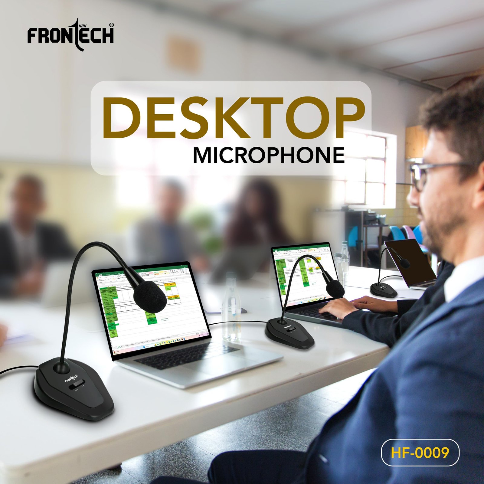 FRONTECH Flexible 3.5mm Jack Microphone for PC Desktop, Mic for Gaming | Plug & Play | On/Off Switch | Adjustable Mic Boom & Wide Angle Coverage | Noice Rejection | 1 Year Warranty (Black) - Image 7