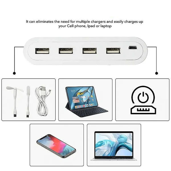 4in1 hub is USB For Pen drive, Mouse, Keyboards, Camera, Mobile, (1 pc) - Image 3