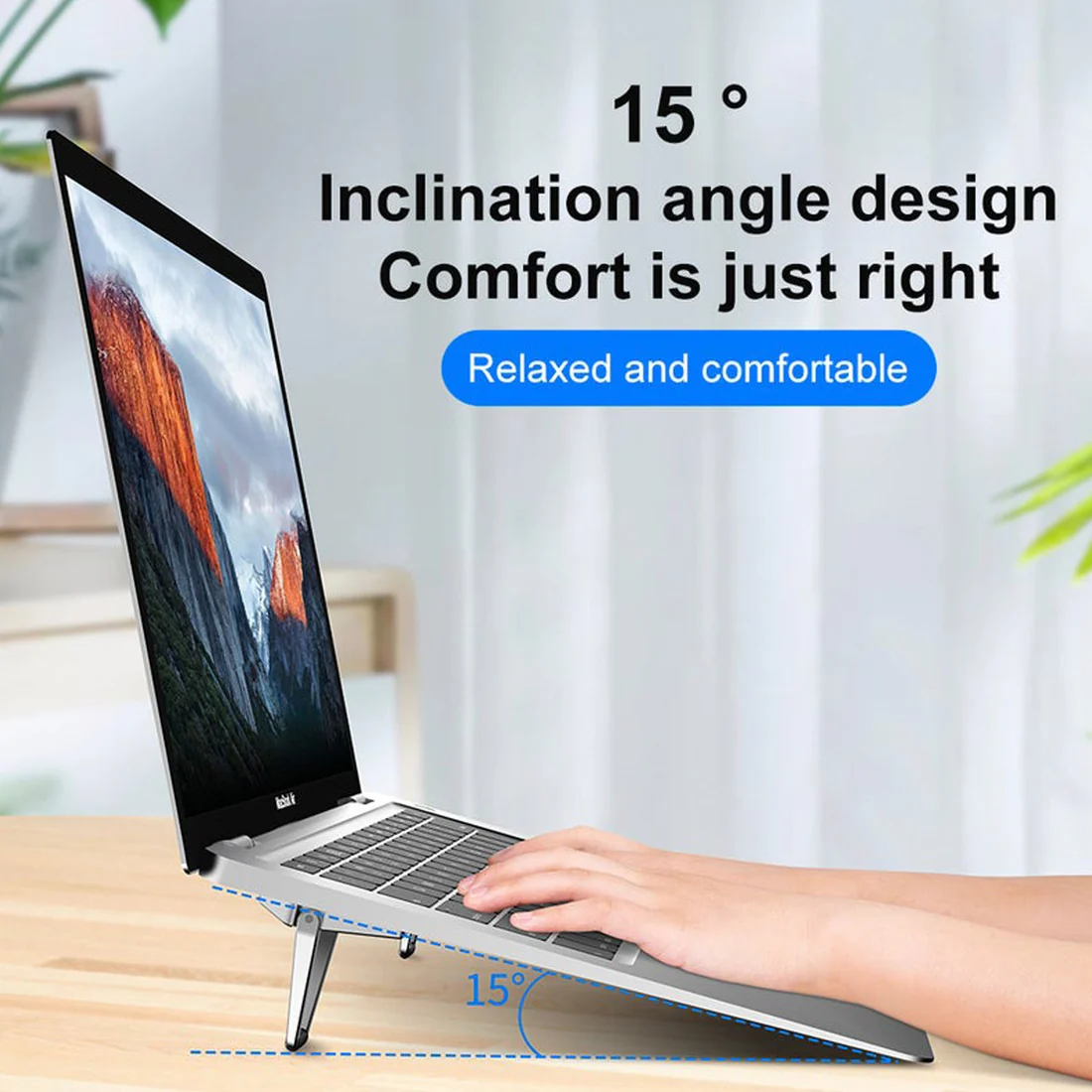 Mini Metal Folding Portable Stand Compatible with Every Laptop, Keyboard - Image 3