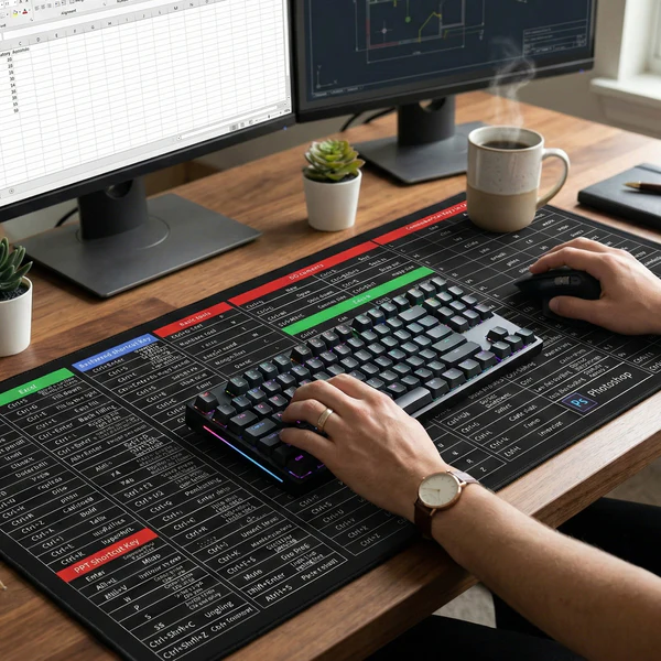 Shortcut Keyboard Mouse Pad Extended Desk Mat 70 x 30 Cm - Image 4