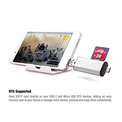 3-in-1 USB 3.0 Card Reader USB C, Micro USB Card Reader SD, Micro SD, SDXC, SDHC, Micro SDHC, Micro SDXC Memory Card Reader - Image 4
