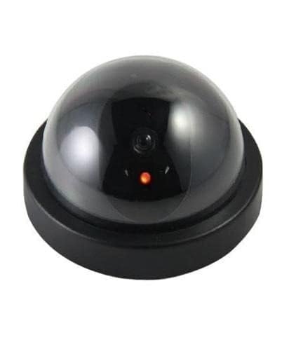 Dummy CCTV Camera 1 Pc – Battery Operated Wireless Fake Security Camera with Flashing LED Light for Home, Office, Shop, Warehouse – Realistic Look, No Wiring, Indoor Outdoor Use, Dome Design