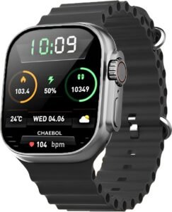 HD Display Smartwatch for Men & Women | Bluetooth Calling | Heart Rate | Sleep Monitor | 113+ Sports Modes | Step Counter | IP67 Waterproof Smartwatch for Android & iOS - (Black)