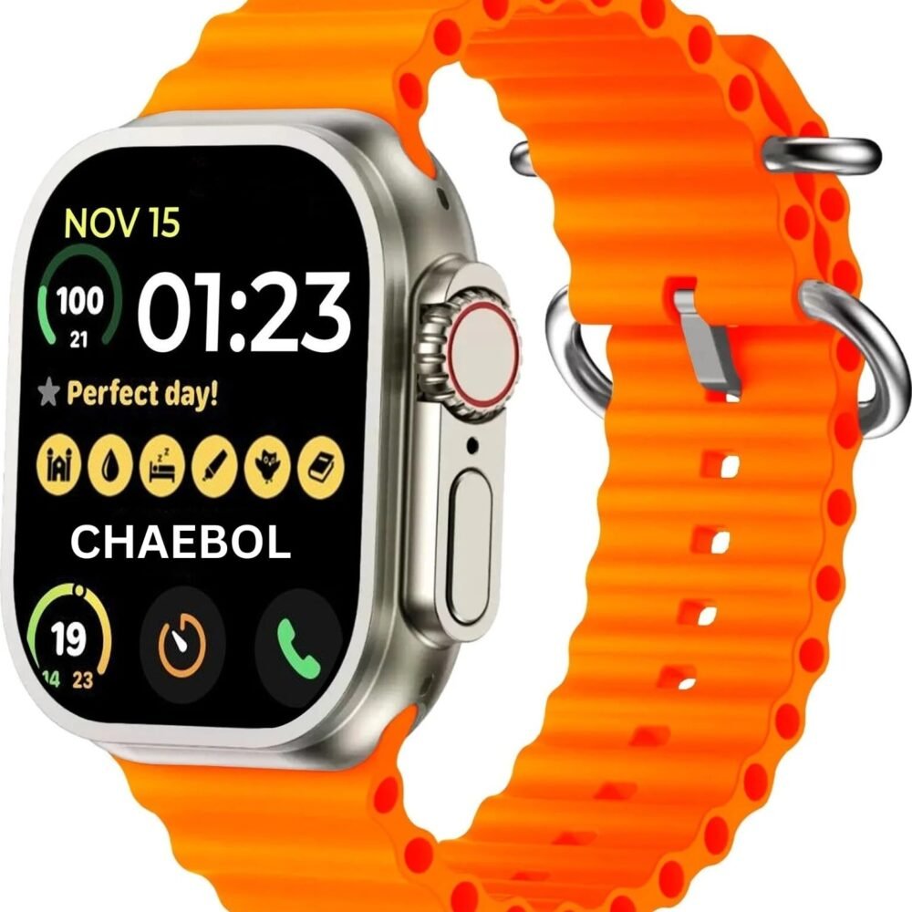 HD Display Smartwatch for Men & Women | Bluetooth Calling | Heart Rate | Sleep Monitor | 113+ Sports Modes | Step Counter | IP67 Waterproof Smartwatch for Android & iOS - (Orange)